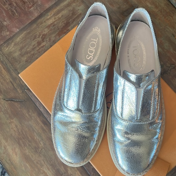 TOD’S Gomma Rafia TV Francesina Pelle Sneaker - Picture 4 of 16